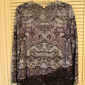 Women's One World Brand Long-Sleeved Blouse - Size Small - NWT